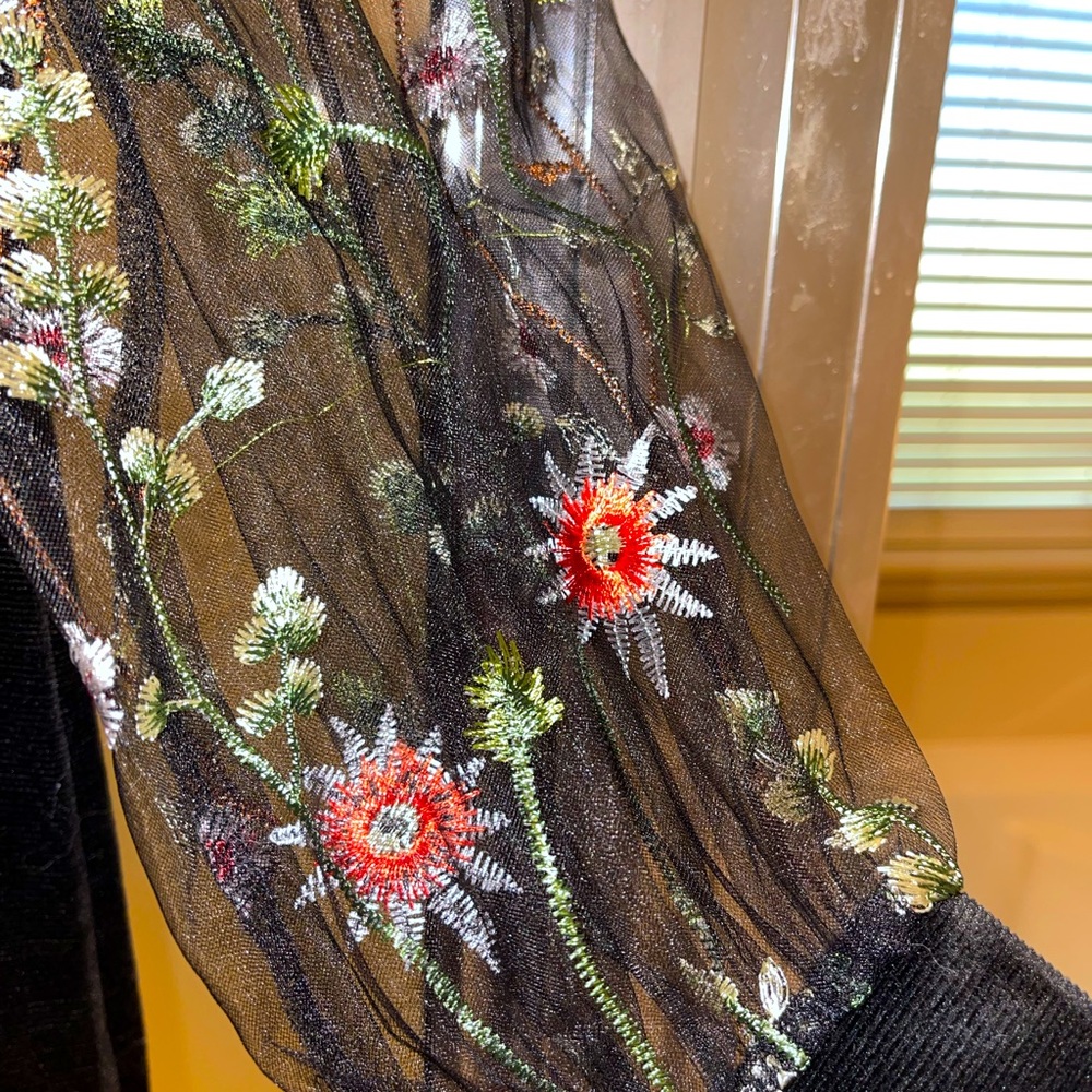 Black velvet dress